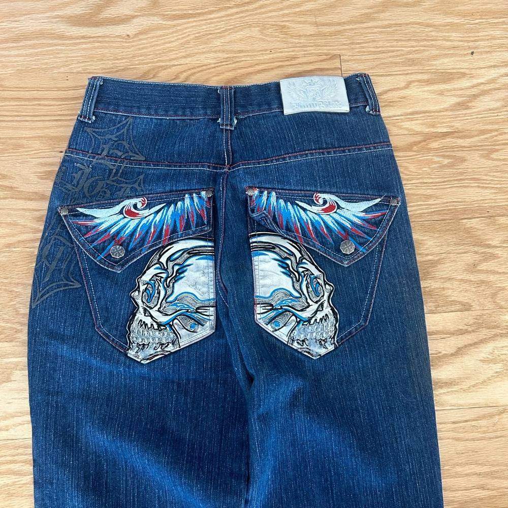raw blue jeans